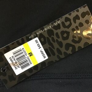 NEW Jessica Simpson M  “The Warmup” Polyester/Spandex Black Workout / leggings